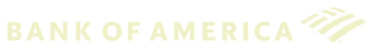 The Bank of America logo in cream color